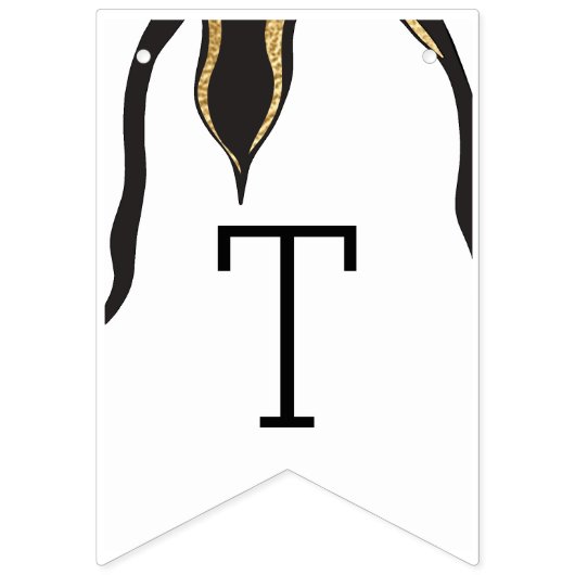 baby shower Gold Penguin, Swallowtail Banner (Tweede vlag)