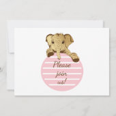 Baby shower Gold Pink White Baby Kaart (Achterkant)