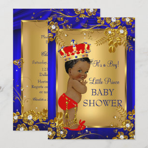 Baby shower Gold Red DD1 Kaart