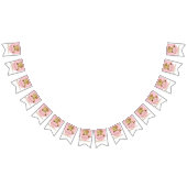 Baby shower Gold/roze olifant, zoutpanner Vlaggetjes (Alle)