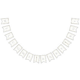 Baby shower Gold/Silver Castle Swallowtail Banner