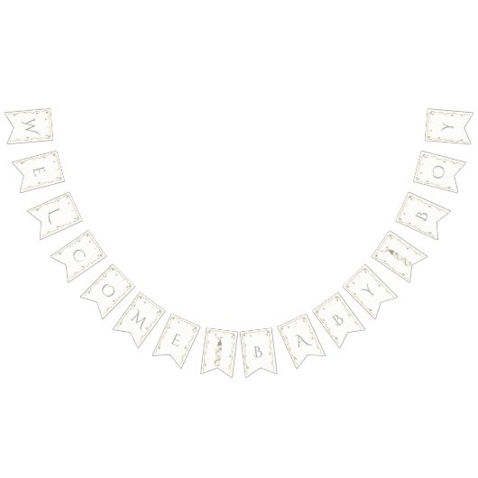 Baby shower Gold/Silver Castle Swallowtail Banner (Alle)