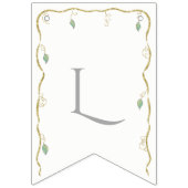 Baby shower Gold/Silver Castle Swallowtail Banner (Derde vlag)