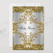 Baby shower Gold Silver Neutraal Kaart (Voorkant)