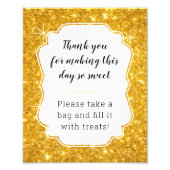 Baby shower Gold Snoep Buffet Foto Afdruk (Voorkant)