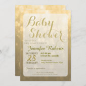 Baby Shower | Golden Bokeh Lights Kaart (Voorkant / Achterkant)