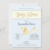 Baby shower Golden Stork Baby Kaart (Voorkant)