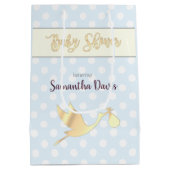Baby shower Golden Stork Baby Medium Cadeauzakje (Achterkant)