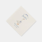 Baby shower goose blue servet (Hoek)