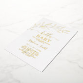 Baby Shower Goud Folie Uitnodiging (Gedraaid)