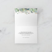 Baby shower Goud Groen Dank u Bedankkaart (Binnen)