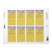 Baby shower "goud/lavender" Bladzijde 8 Etiket (Full Sheet)