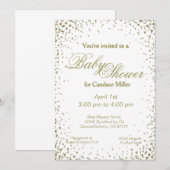 Baby Shower | GoudConfetti Kaart (Voorkant / Achterkant)