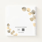 Baby shower gouden eucalyptus notitieboek (Achterkant)