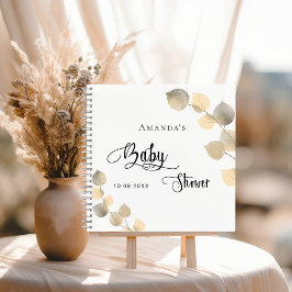 Baby shower gouden eucalyptus notitieboek