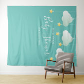 Baby Shower Gouden Sterren Fotocabine Achtergrond Wandkleed (In Situ (horizontaal))