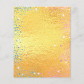 Baby shower gouden uitnodiging (Achterkant)