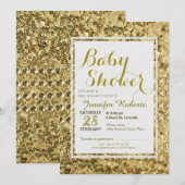 Baby Shower | Goudharsen Kaart (Voorkant / Achterkant)