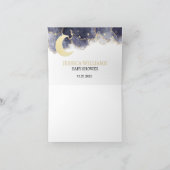 Baby shower goudmaannacht bedankkaart (Binnen)