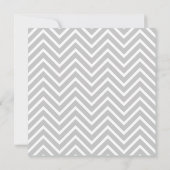 Baby Shower: Gray and White Chevron Pattern Kaart (Achterkant)