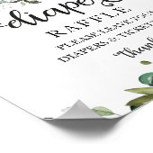 Baby shower Greenery Diaper Raffle Game Sign Poster (Hoek)