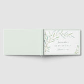 Baby shower Greenery Elegant Waterverf Foliage Gastenboek (Volledig)