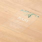Baby shower Greenery Eucalyptus Acryl Uitnodigingen (Laagn)