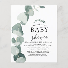 Baby shower Greenery Eucalyptus Invitation