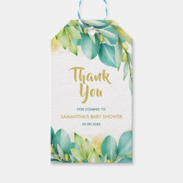 Baby shower Greenery Eucalyptus Leaves Olive Cadeaulabel
