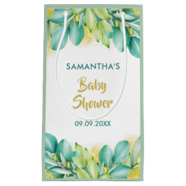 Baby shower Greenery Eucalyptus Leaves Olive Klein Cadeauzakje