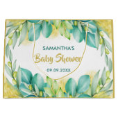 Baby shower Greenery Eucalyptus Olive Branches Groot Cadeauzakje (Voorkant)