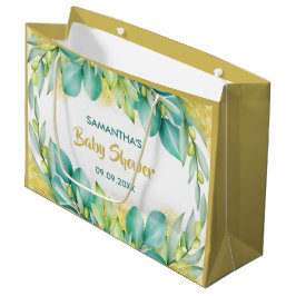 Baby shower Greenery Eucalyptus Olive Branches Groot Cadeauzakje