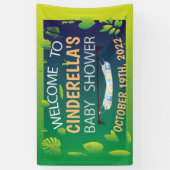 Baby shower Greenery Leaves Welcome Banner (Verticaal)