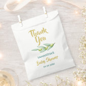 Baby shower Greenery Olive Branch Elegant Bedankzakje (Geknipt)