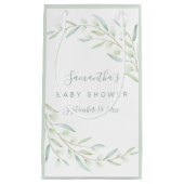 Baby shower Greenery Trendy Waterverf Foliage Klein Cadeauzakje (Voorkant)