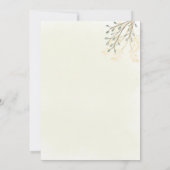 Baby shower Greenery Waterverf Moderne Eucalyptus Kaart (Achterkant)