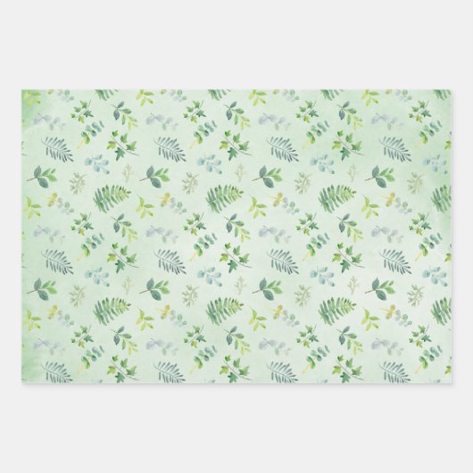 Baby shower Greenery Wreath Personalized Inpakpapier Vel (Voorkant 2)