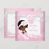  Baby shower Grieks roze vlinder etnisch Kaart (Voorkant / Achterkant)