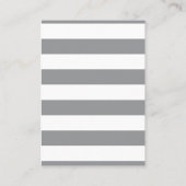Baby shower Grijze Streep Behuizing Luier Raffle Visitekaartje (Achterkant)