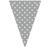 Baby shower grijze, witte en pasteelroze pols vlaggetjes (Tweede vlag)