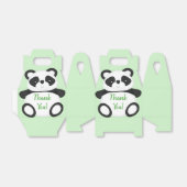 Baby shower Groen Beer Panda Bedankdoosjes (Uitgevouwen)