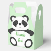 Baby shower Groen Beer Panda Bedankdoosjes (Geopend)