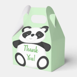 Baby shower Groen Beer Panda Bedankdoosjes