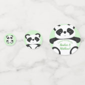 Baby shower Groen Beer Panda Confetti (Achterkanten)