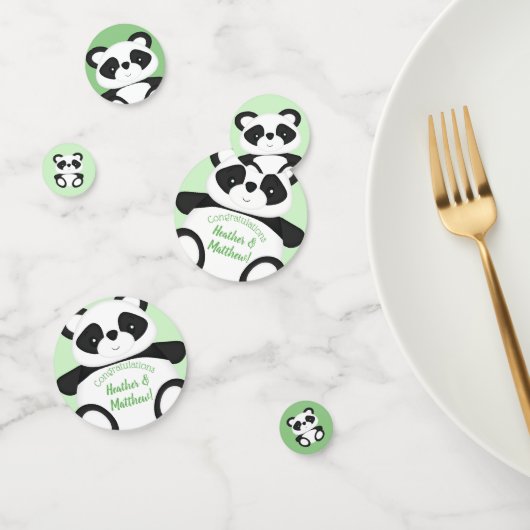 Baby shower Groen Beer Panda Confetti (Groep)