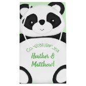 Baby shower Groen Beer Panda Klein Cadeauzakje (Achterkant)