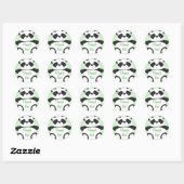 Baby shower Groen Beer Panda Ronde Sticker (Vel)