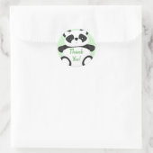Baby shower Groen Beer Panda Ronde Sticker (Tas)