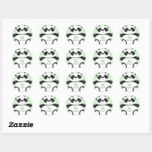 Baby shower Groen Beer Panda Ronde Sticker (Vel)