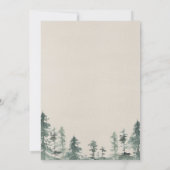 Baby shower groen bos uitgesteld kaart (Achterkant)